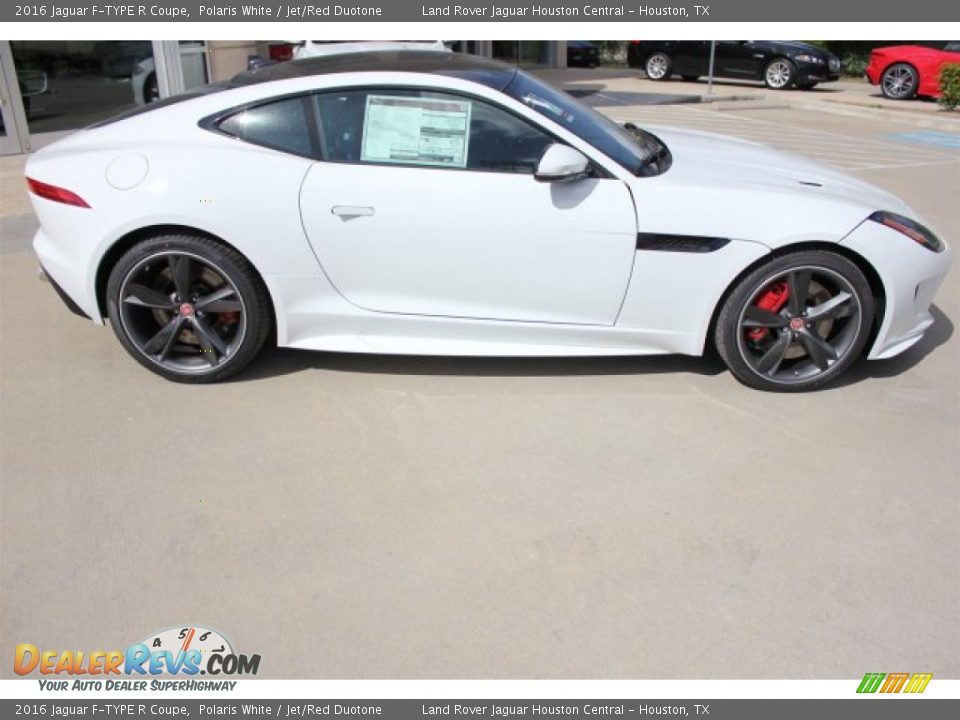2016 Jaguar F-TYPE R Coupe Polaris White / Jet/Red Duotone Photo #10