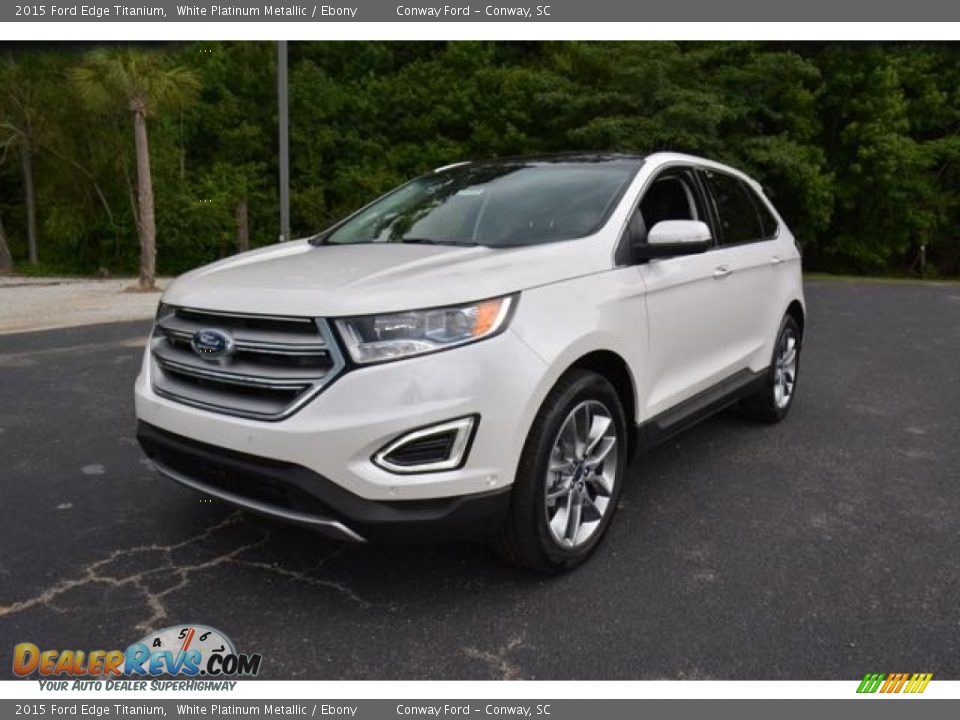 2015 Ford Edge Titanium White Platinum Metallic / Ebony Photo #1