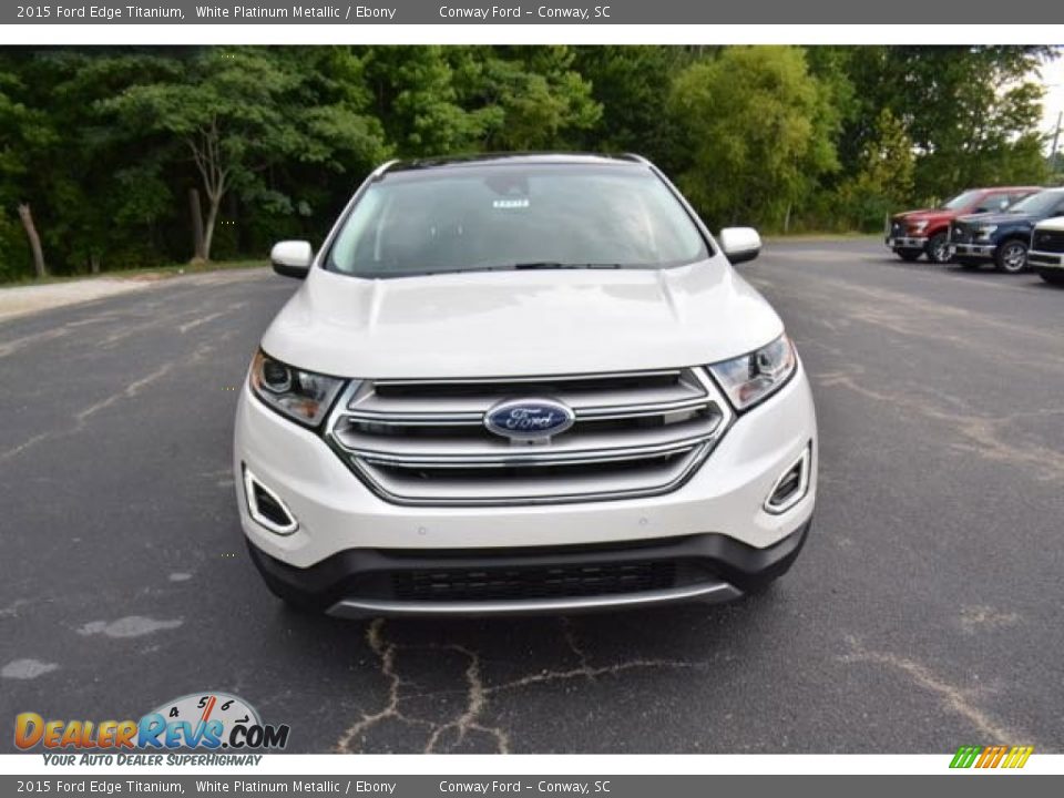 2015 Ford Edge Titanium White Platinum Metallic / Ebony Photo #2