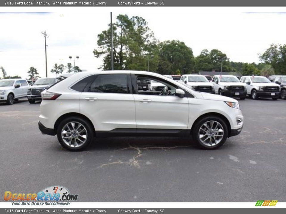 2015 Ford Edge Titanium White Platinum Metallic / Ebony Photo #4