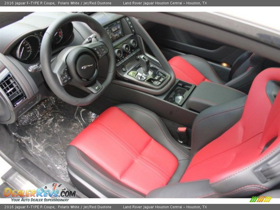 Jet/Red Duotone Interior - 2016 Jaguar F-TYPE R Coupe Photo #16