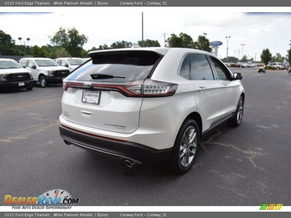 2015 Ford Edge Titanium White Platinum Metallic / Ebony Photo #5