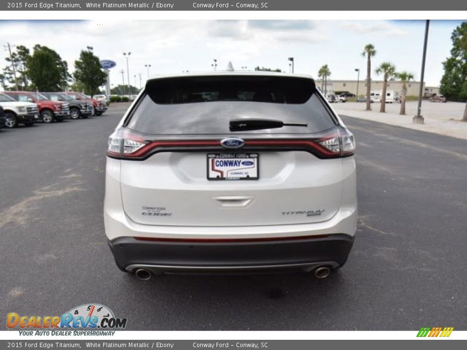 2015 Ford Edge Titanium White Platinum Metallic / Ebony Photo #6