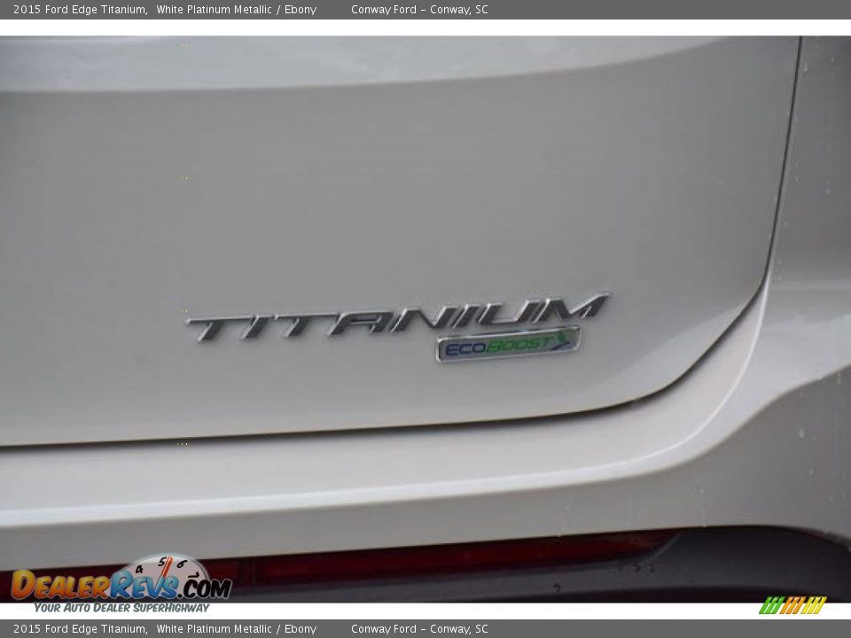 2015 Ford Edge Titanium White Platinum Metallic / Ebony Photo #7