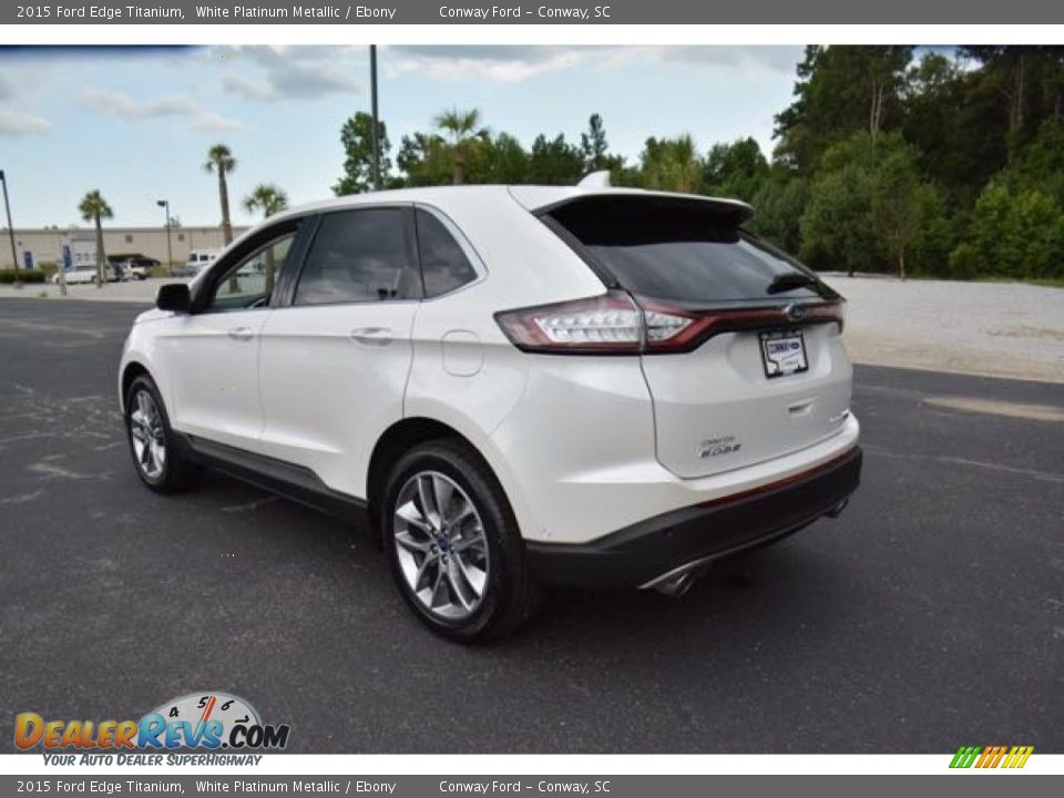 2015 Ford Edge Titanium White Platinum Metallic / Ebony Photo #8