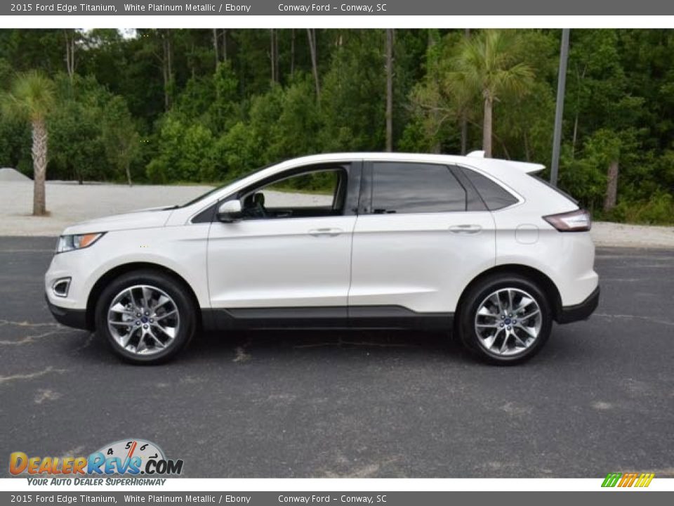 2015 Ford Edge Titanium White Platinum Metallic / Ebony Photo #9