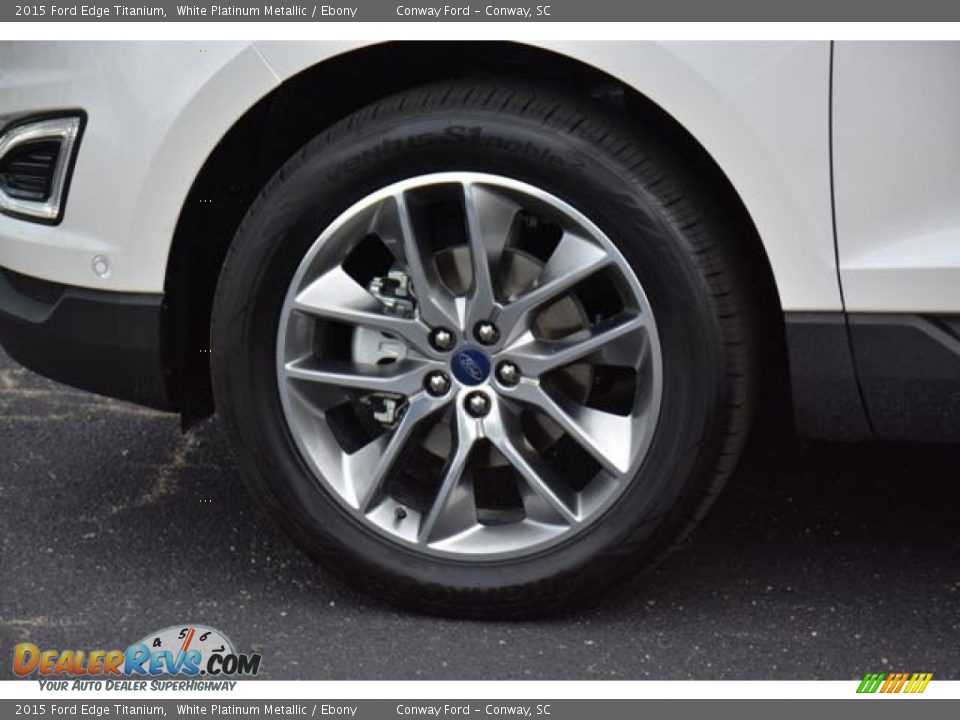 2015 Ford Edge Titanium White Platinum Metallic / Ebony Photo #10