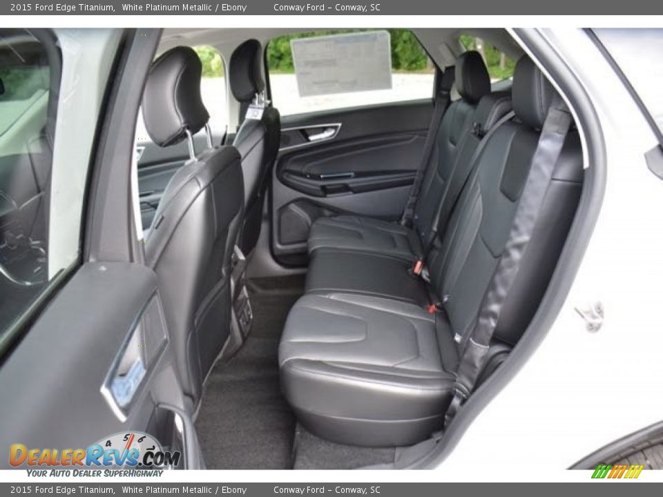 2015 Ford Edge Titanium White Platinum Metallic / Ebony Photo #12