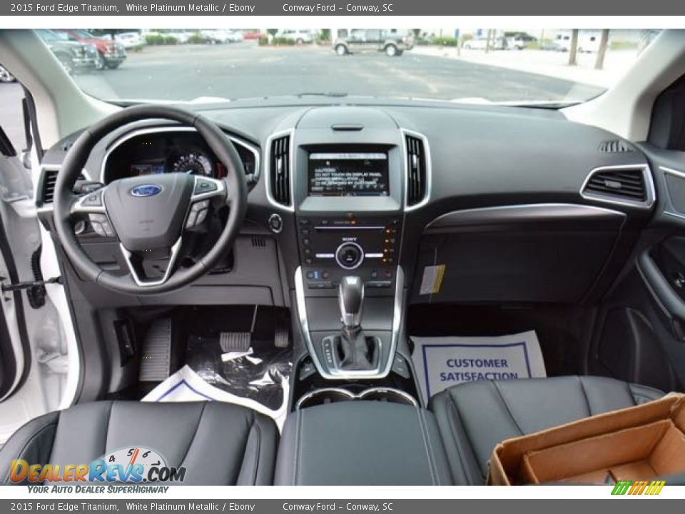2015 Ford Edge Titanium White Platinum Metallic / Ebony Photo #14