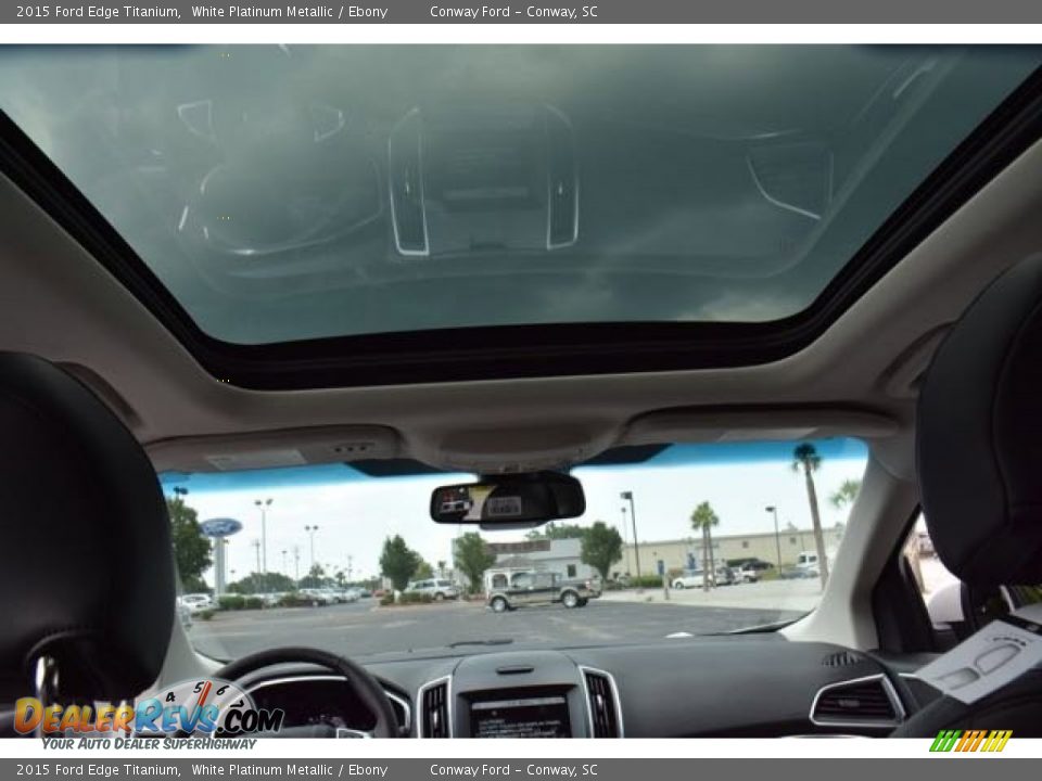 2015 Ford Edge Titanium White Platinum Metallic / Ebony Photo #15