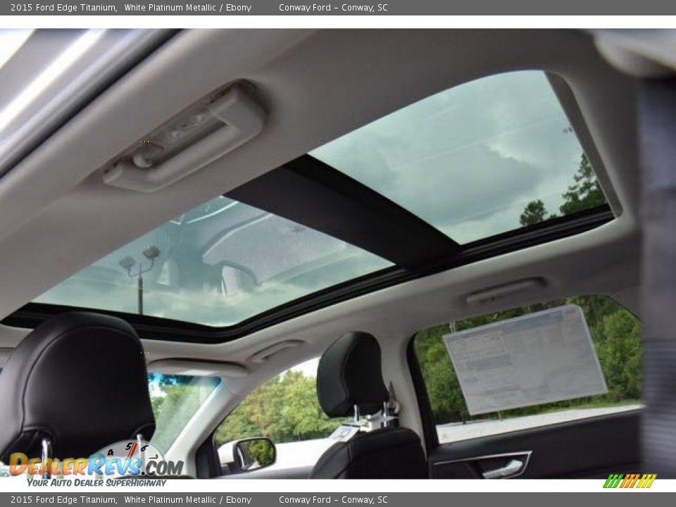 2015 Ford Edge Titanium White Platinum Metallic / Ebony Photo #16