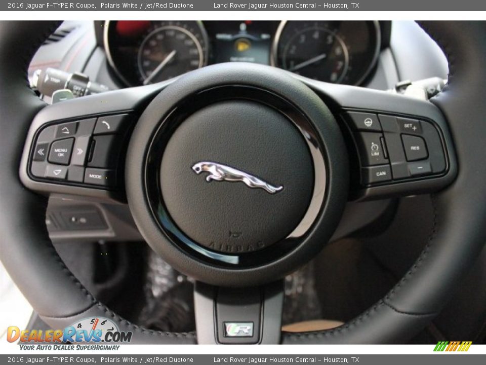 2016 Jaguar F-TYPE R Coupe Polaris White / Jet/Red Duotone Photo #33