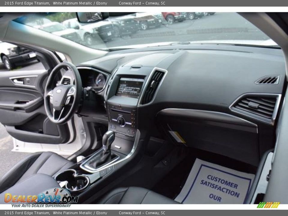 2015 Ford Edge Titanium White Platinum Metallic / Ebony Photo #19