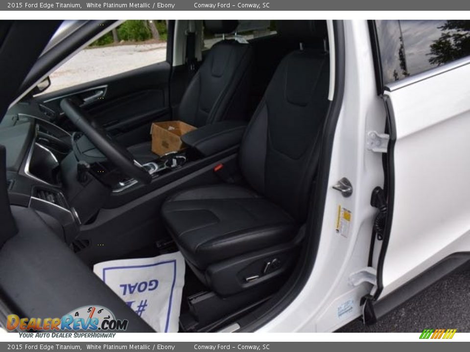 2015 Ford Edge Titanium White Platinum Metallic / Ebony Photo #20