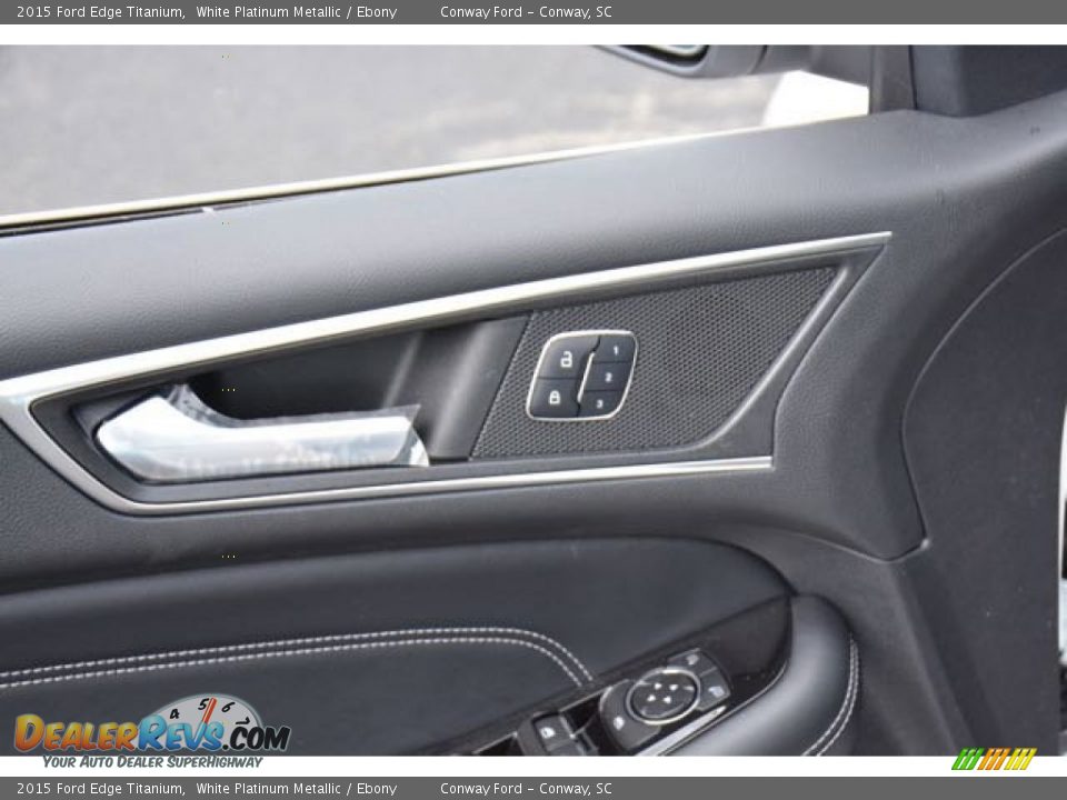 2015 Ford Edge Titanium White Platinum Metallic / Ebony Photo #21