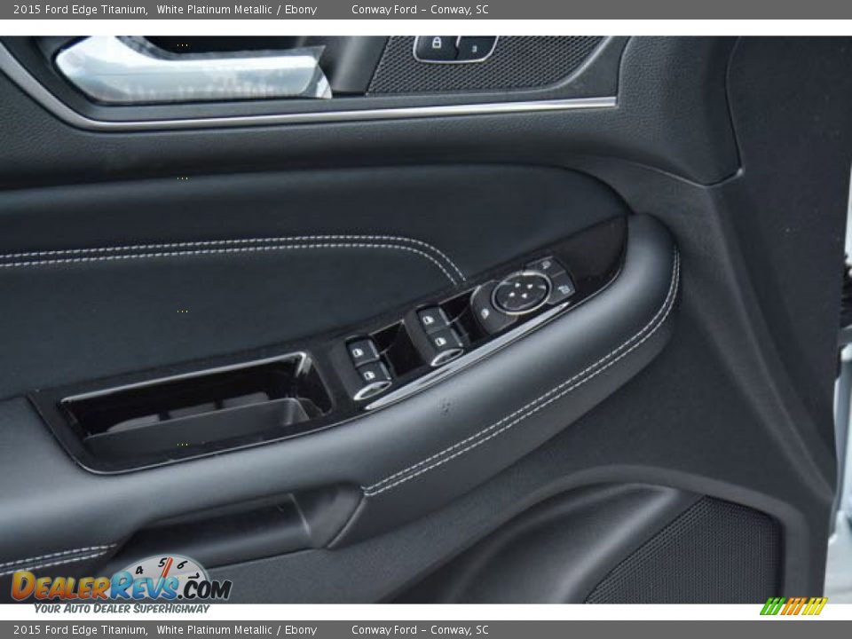2015 Ford Edge Titanium White Platinum Metallic / Ebony Photo #22