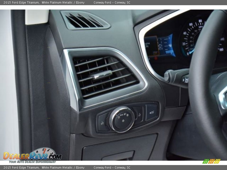 2015 Ford Edge Titanium White Platinum Metallic / Ebony Photo #23