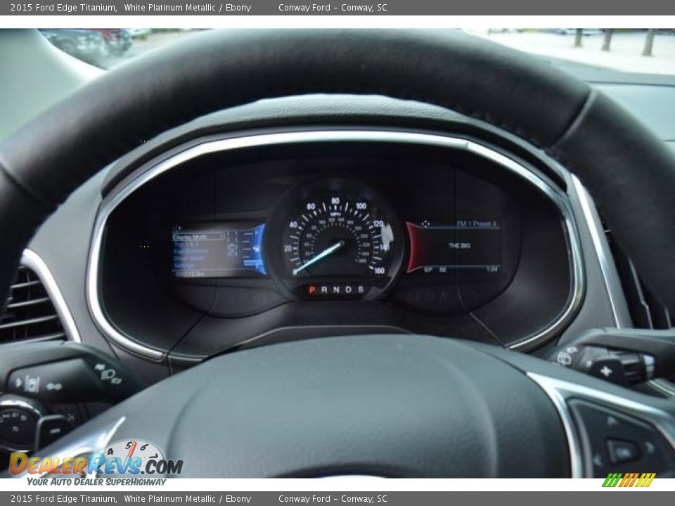 2015 Ford Edge Titanium White Platinum Metallic / Ebony Photo #24