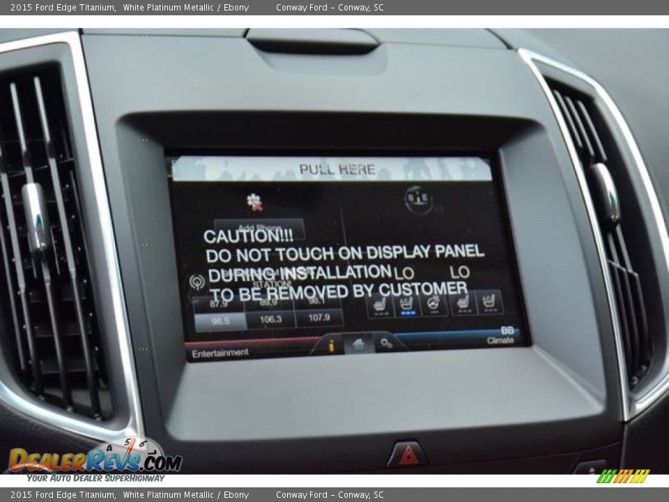 2015 Ford Edge Titanium White Platinum Metallic / Ebony Photo #27