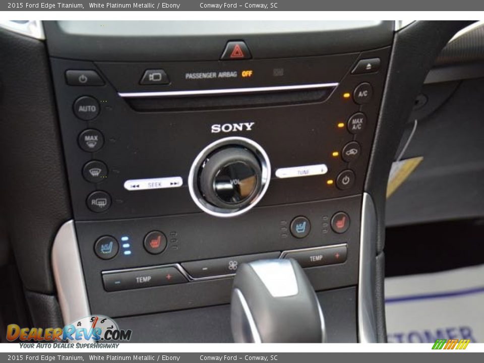 2015 Ford Edge Titanium White Platinum Metallic / Ebony Photo #29