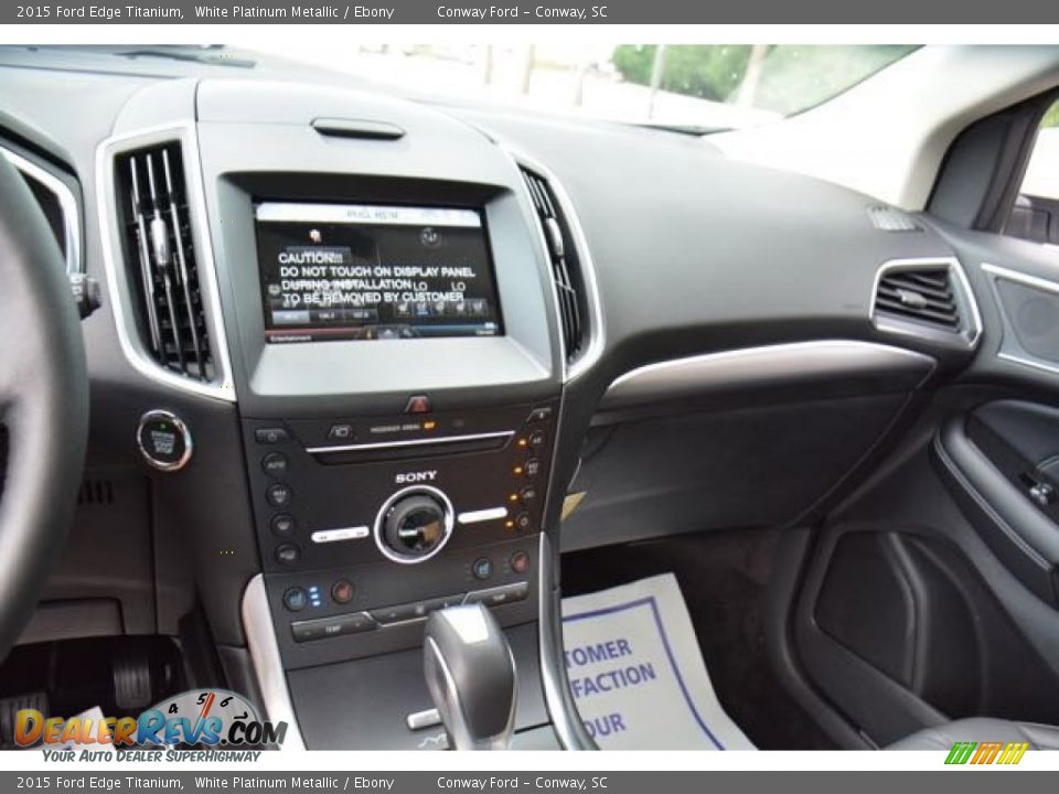 2015 Ford Edge Titanium White Platinum Metallic / Ebony Photo #30