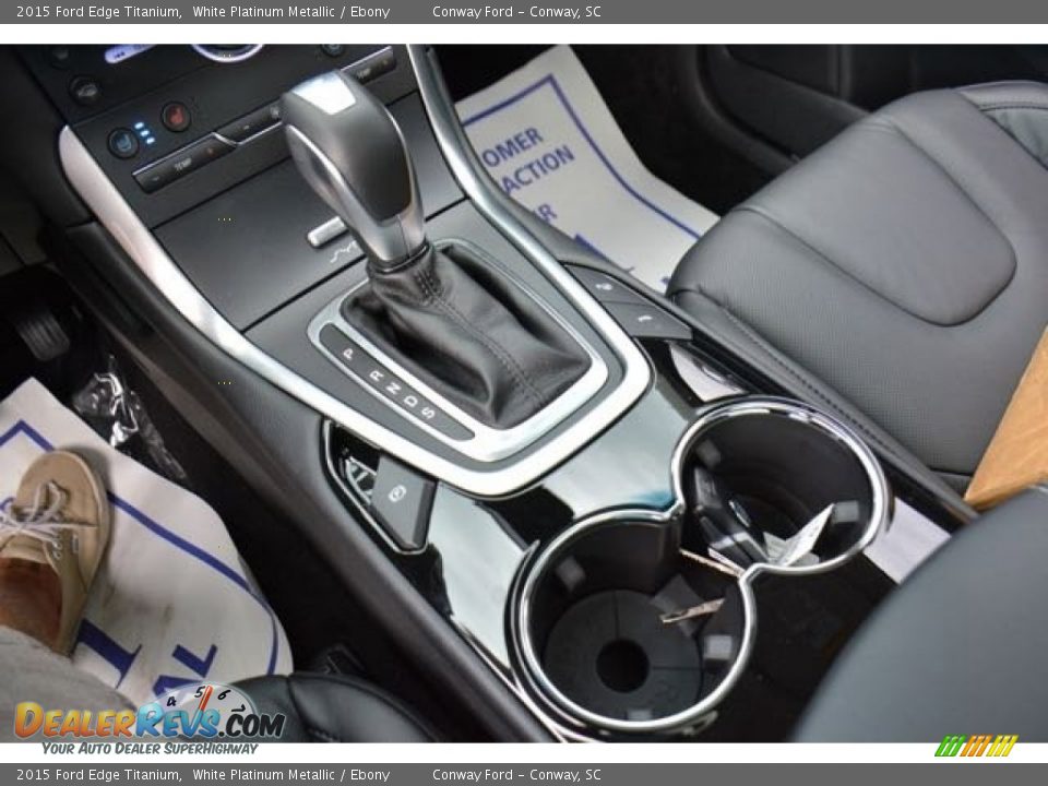 2015 Ford Edge Titanium White Platinum Metallic / Ebony Photo #31