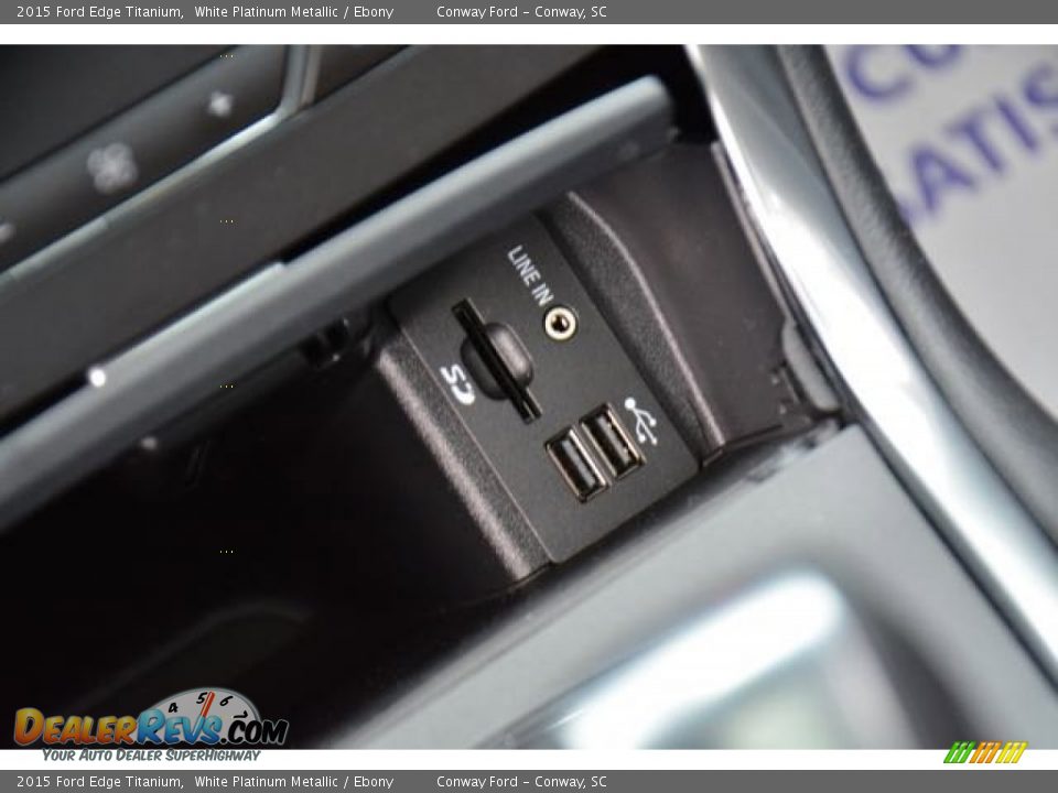 2015 Ford Edge Titanium White Platinum Metallic / Ebony Photo #32