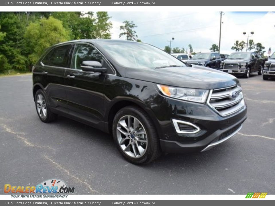 2015 Ford Edge Titanium Tuxedo Black Metallic / Ebony Photo #3