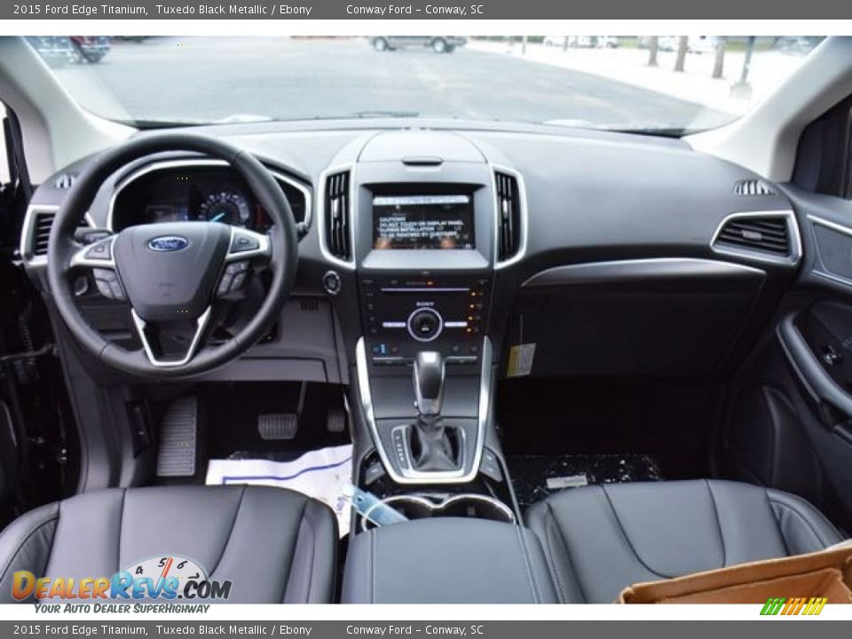 2015 Ford Edge Titanium Tuxedo Black Metallic / Ebony Photo #14