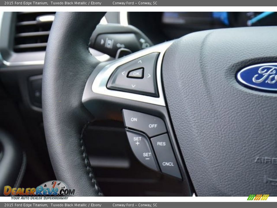 2015 Ford Edge Titanium Tuxedo Black Metallic / Ebony Photo #22