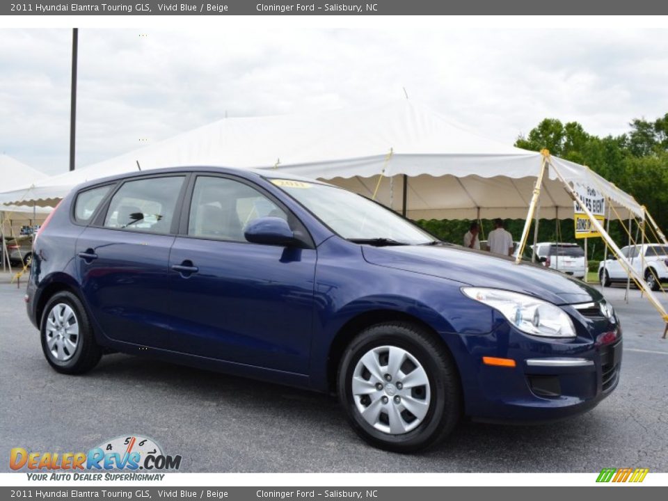 2011 Hyundai Elantra Touring GLS Vivid Blue / Beige Photo #1