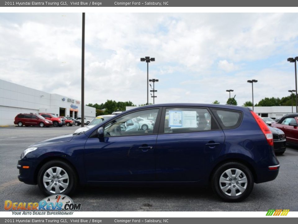 2011 Hyundai Elantra Touring GLS Vivid Blue / Beige Photo #6