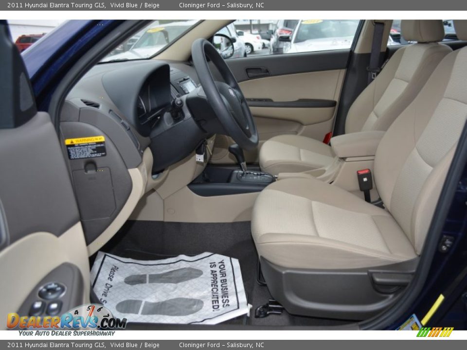 2011 Hyundai Elantra Touring GLS Vivid Blue / Beige Photo #10