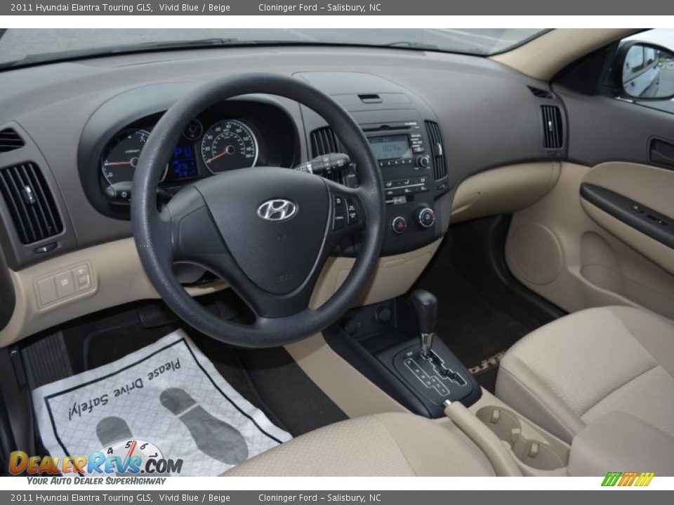 2011 Hyundai Elantra Touring GLS Vivid Blue / Beige Photo #11