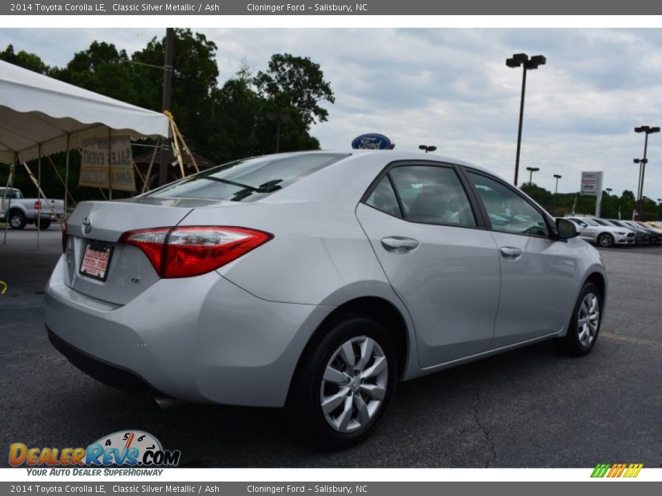 2014 Toyota Corolla LE Classic Silver Metallic / Ash Photo #3