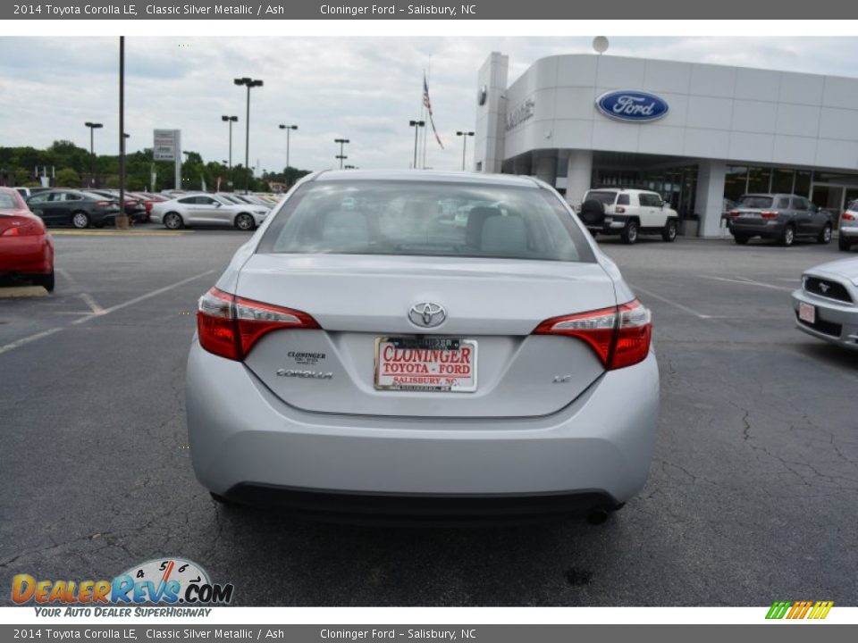 2014 Toyota Corolla LE Classic Silver Metallic / Ash Photo #4