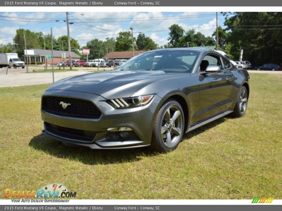 2015 Ford Mustang V6 Coupe Magnetic Metallic / Ebony Photo #1