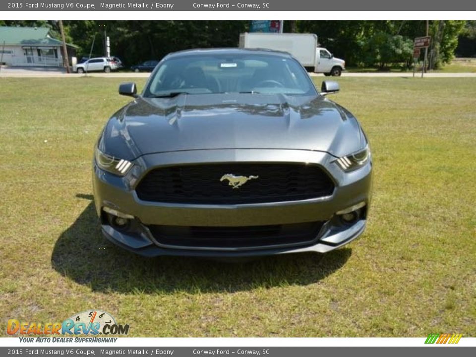 2015 Ford Mustang V6 Coupe Magnetic Metallic / Ebony Photo #2