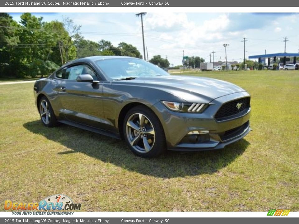 2015 Ford Mustang V6 Coupe Magnetic Metallic / Ebony Photo #3
