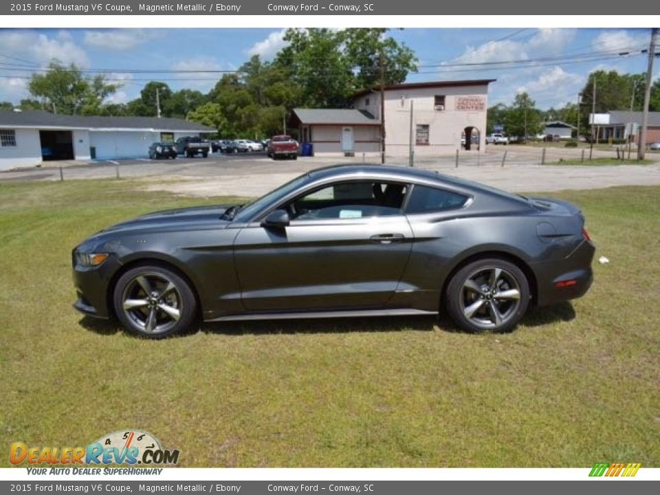 2015 Ford Mustang V6 Coupe Magnetic Metallic / Ebony Photo #8