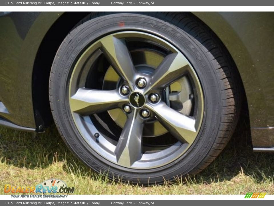 2015 Ford Mustang V6 Coupe Magnetic Metallic / Ebony Photo #9