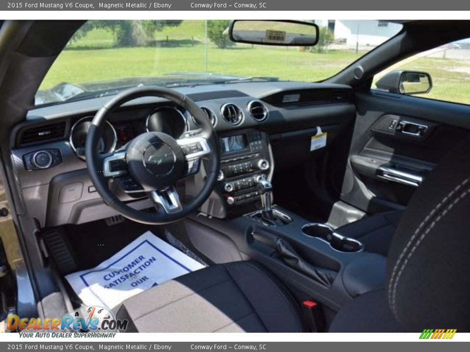 2015 Ford Mustang V6 Coupe Magnetic Metallic / Ebony Photo #10