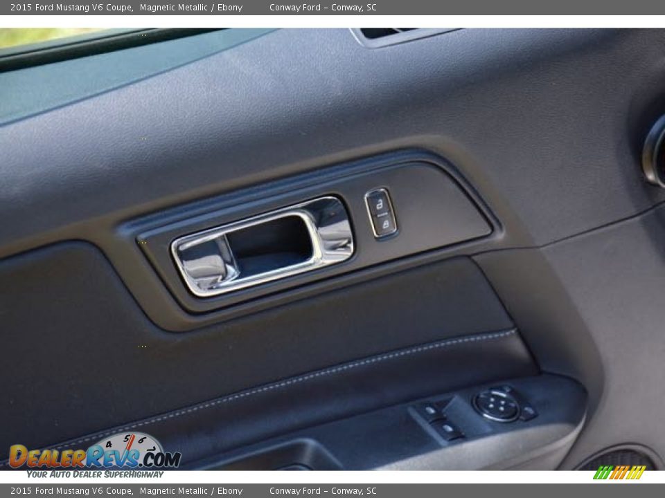 2015 Ford Mustang V6 Coupe Magnetic Metallic / Ebony Photo #11