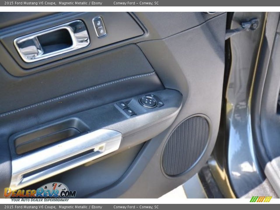 2015 Ford Mustang V6 Coupe Magnetic Metallic / Ebony Photo #12