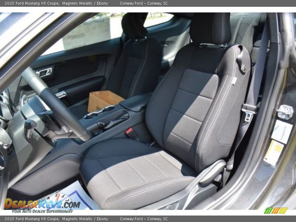 2015 Ford Mustang V6 Coupe Magnetic Metallic / Ebony Photo #13