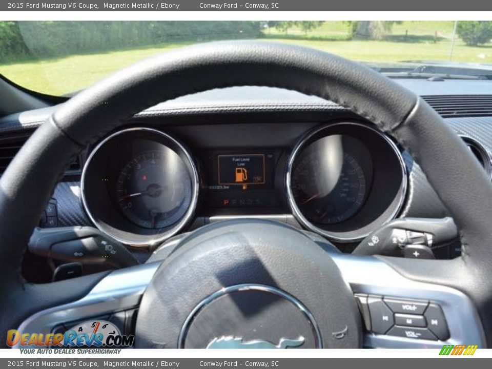 2015 Ford Mustang V6 Coupe Magnetic Metallic / Ebony Photo #15