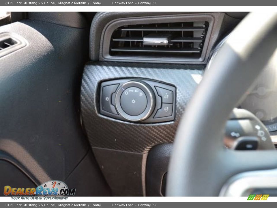 2015 Ford Mustang V6 Coupe Magnetic Metallic / Ebony Photo #16