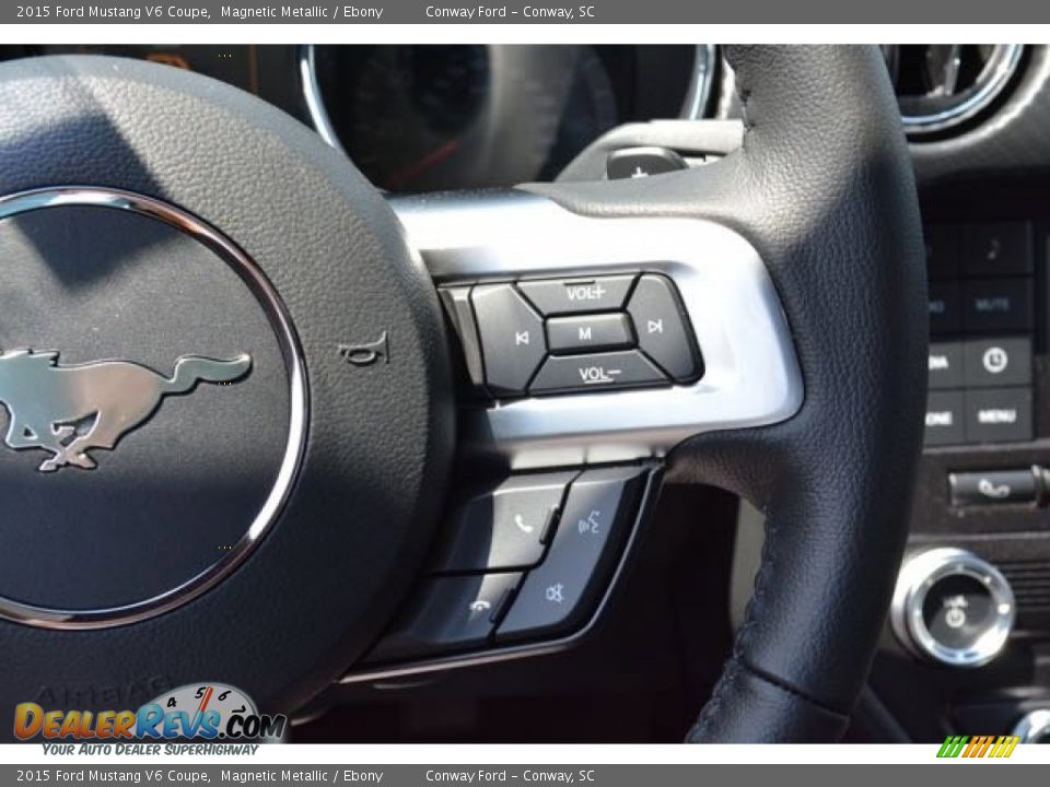 2015 Ford Mustang V6 Coupe Magnetic Metallic / Ebony Photo #18