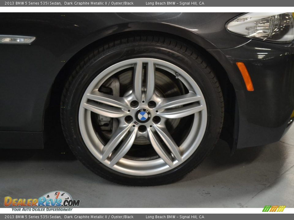 2013 BMW 5 Series 535i Sedan Dark Graphite Metallic II / Oyster/Black Photo #3