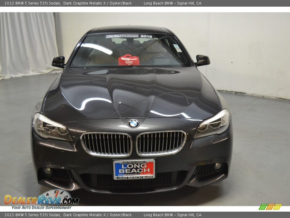 2013 BMW 5 Series 535i Sedan Dark Graphite Metallic II / Oyster/Black Photo #4